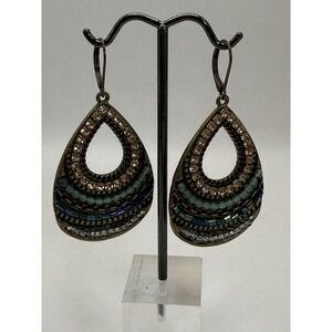 Boho Beaded Teardrop Dangle Earrings – Colorful Statement Jewelry